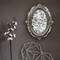 BLYBH Vintage Oval Picture Frame 2.5x3.5 Retro Photo Frames, Tabletop & Wall Hanging Ornate Antique Picture Frame with High Definition Glass, Silver